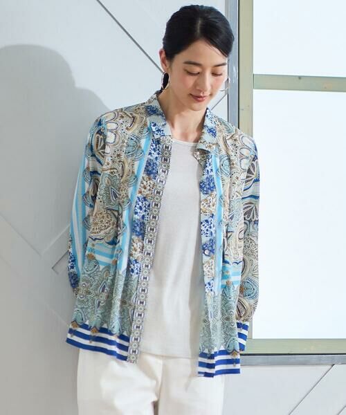 Maison de CINQ / メゾン ドゥ サンク シャツ・ブラウス | マリンブルーペーズリーブラウス | 詳細3