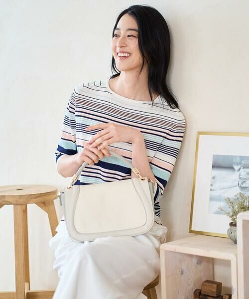 Maison de CINQ / メゾン ドゥ サンク ニット・セーター | マルチボーダーニットプルオーバー（ピンク系）