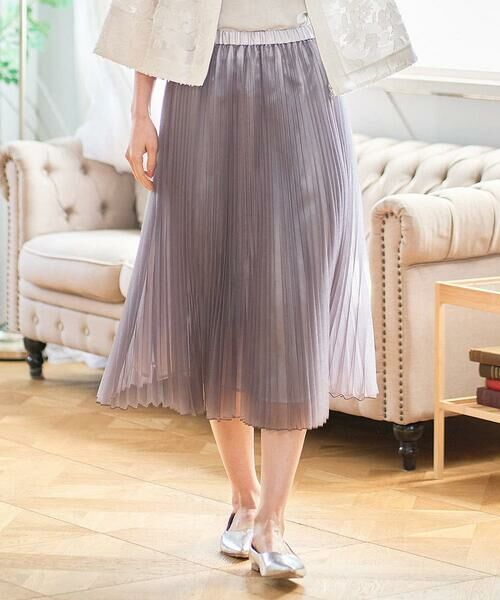 Maison de CINQ / メゾン ドゥ サンク ロング・マキシ丈スカート | ブライトオーガンジープリーツスカート | 詳細1