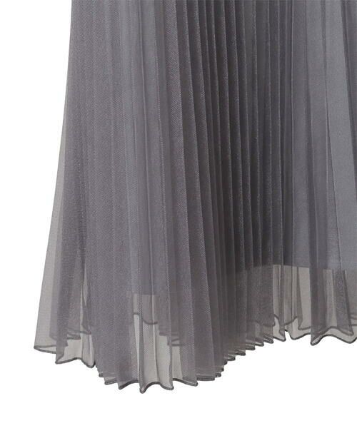 Maison de CINQ / メゾン ドゥ サンク ロング・マキシ丈スカート | ブライトオーガンジープリーツスカート | 詳細10