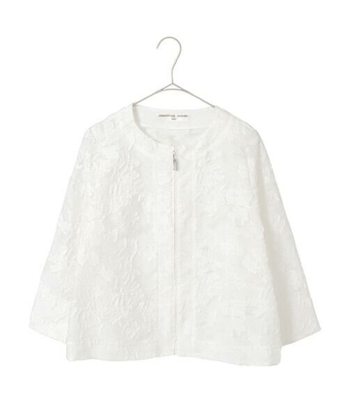 Maison de CINQ / メゾン ドゥ サンク ノーカラージャケット | フラワーカットジャカードジャケット | 詳細14