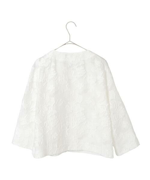 Maison de CINQ / メゾン ドゥ サンク ノーカラージャケット | フラワーカットジャカードジャケット | 詳細15