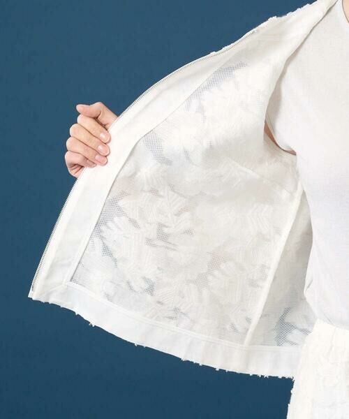 Maison de CINQ / メゾン ドゥ サンク ノーカラージャケット | フラワーカットジャカードジャケット | 詳細7