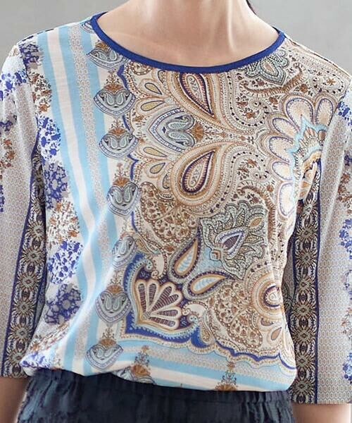 Maison de CINQ / メゾン ドゥ サンク カットソー | マリンブルーペーズリーカットソー | 詳細1