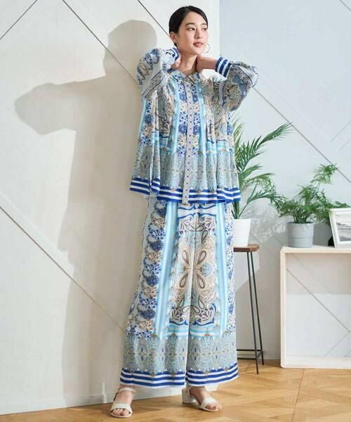 Maison de CINQ / メゾン ドゥ サンク チノ・ワークパンツ | マリンブルーペーズリーパンツ | 詳細8