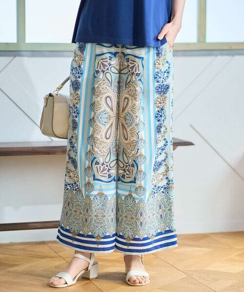 Maison de CINQ / メゾン ドゥ サンク チノ・ワークパンツ | マリンブルーペーズリーパンツ（ブルー系）