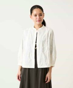 Maison de CINQ / メゾン ドゥ サンク シャツ・ブラウス | 【小さいサイズ】ボタニカルモチーフショートブラウス