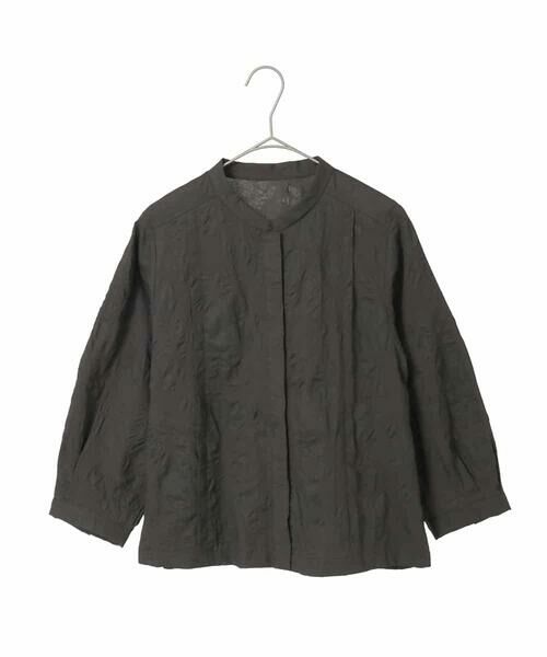 Maison de CINQ / メゾン ドゥ サンク シャツ・ブラウス | 【小さいサイズ】ボタニカルモチーフショートブラウス | 詳細1