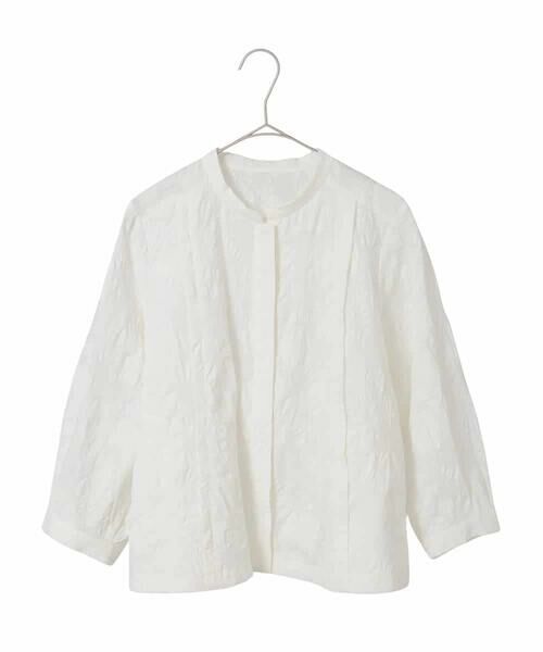 Maison de CINQ / メゾン ドゥ サンク シャツ・ブラウス | 【小さいサイズ】ボタニカルモチーフショートブラウス | 詳細25