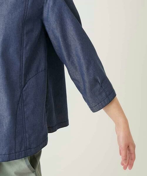 Maison de CINQ / メゾン ドゥ サンク シャツ・ブラウス | 【小さいサイズ】フリルアクセントダンガリーブラウス | 詳細14