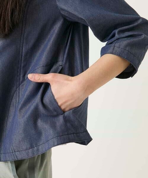 Maison de CINQ / メゾン ドゥ サンク シャツ・ブラウス | 【小さいサイズ】フリルアクセントダンガリーブラウス | 詳細15