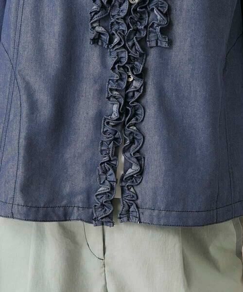 Maison de CINQ / メゾン ドゥ サンク シャツ・ブラウス | 【小さいサイズ】フリルアクセントダンガリーブラウス | 詳細16