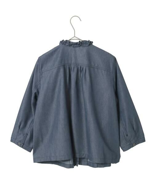 Maison de CINQ / メゾン ドゥ サンク シャツ・ブラウス | 【小さいサイズ】フリルアクセントダンガリーブラウス | 詳細20