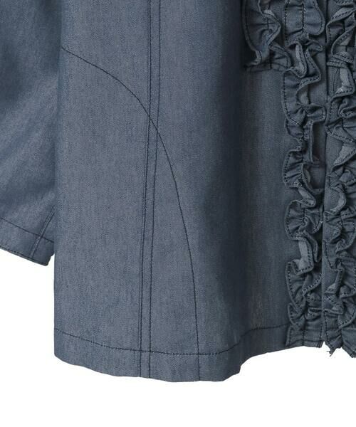 Maison de CINQ / メゾン ドゥ サンク シャツ・ブラウス | 【小さいサイズ】フリルアクセントダンガリーブラウス | 詳細24