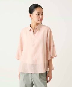 Maison de CINQ / メゾン ドゥ サンク シャツ・ブラウス | 【小さいサイズ】フレアスリーブ麻ブラウス