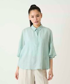 Maison de CINQ / メゾン ドゥ サンク シャツ・ブラウス | 【小さいサイズ】フレアスリーブ麻ブラウス