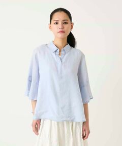 Maison de CINQ / メゾン ドゥ サンク シャツ・ブラウス | 【小さいサイズ】フレアスリーブ麻ブラウス