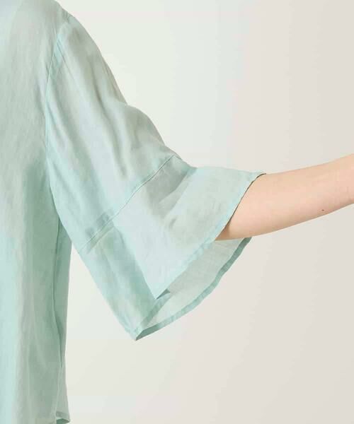 Maison de CINQ / メゾン ドゥ サンク シャツ・ブラウス | 【小さいサイズ】フレアスリーブ麻ブラウス | 詳細14
