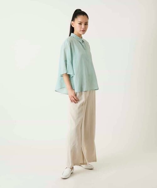 Maison de CINQ / メゾン ドゥ サンク シャツ・ブラウス | 【小さいサイズ】フレアスリーブ麻ブラウス | 詳細4