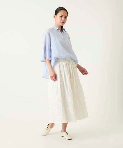 Maison de CINQ / メゾン ドゥ サンク シャツ・ブラウス | 【小さいサイズ】フレアスリーブ麻ブラウス | 詳細8