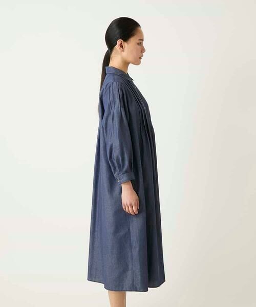 Maison de CINQ / メゾン ドゥ サンク ロング・マキシ丈ワンピース | 【小さいサイズ】ピンタックデザインダンガリーワンピース | 詳細5