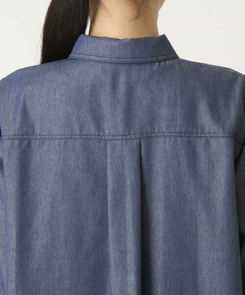 Maison de CINQ / メゾン ドゥ サンク ロング・マキシ丈ワンピース | 【小さいサイズ】ピンタックデザインダンガリーワンピース | 詳細8