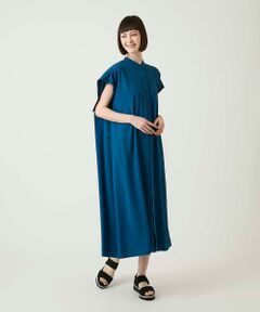 Maison de CINQ / メゾン ドゥ サンク ロング・マキシ丈ワンピース | 【小さいサイズ】セーラーカラージョーゼットワンピース/接触冷感/UVカット/速乾