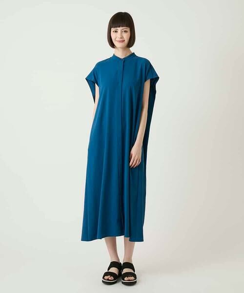 Maison de CINQ / メゾン ドゥ サンク ロング・マキシ丈ワンピース | 【小さいサイズ】セーラーカラージョーゼットワンピース/接触冷感/UVカット/速乾 | 詳細1