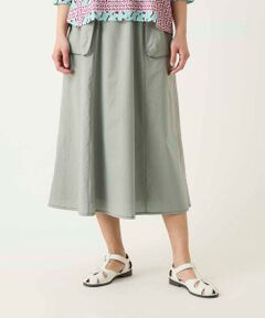 Maison de CINQ / メゾン ドゥ サンク ロング・マキシ丈スカート | 【小さいサイズ】リネンライクアウトポケットフレアスカート