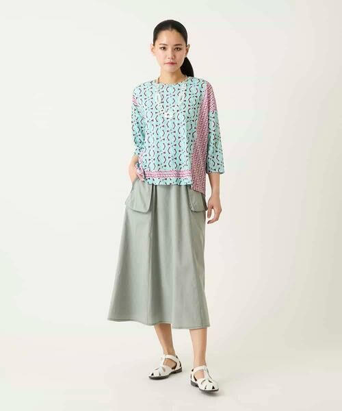 Maison de CINQ / メゾン ドゥ サンク ロング・マキシ丈スカート | 【小さいサイズ】リネンライクアウトポケットフレアスカート | 詳細15