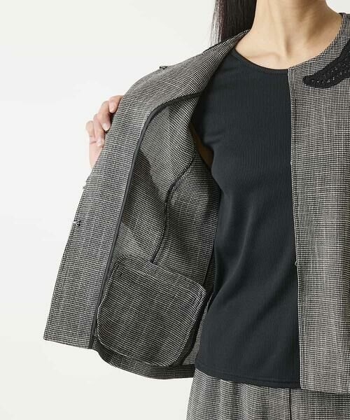 Maison de CINQ / メゾン ドゥ サンク ノーカラージャケット | 【小さいサイズ】ツイーディーメッシュコンパクトジャケット | 詳細11