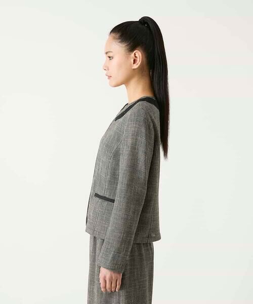 Maison de CINQ / メゾン ドゥ サンク ノーカラージャケット | 【小さいサイズ】ツイーディーメッシュコンパクトジャケット | 詳細3