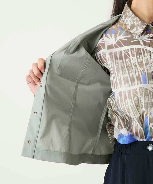 Maison de CINQ / メゾン ドゥ サンク ノーカラージャケット | 【小さいサイズ】リネンライクショートジャケット | 詳細12