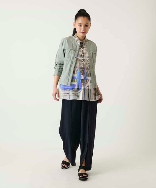 Maison de CINQ / メゾン ドゥ サンク ノーカラージャケット | 【小さいサイズ】リネンライクショートジャケット | 詳細16