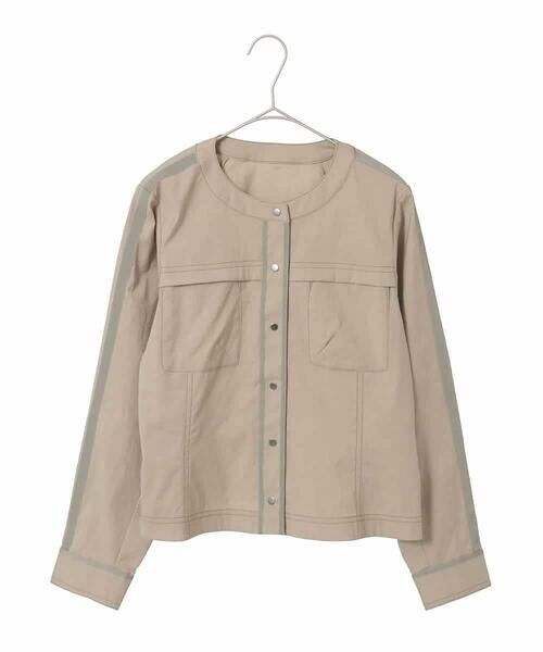 Maison de CINQ / メゾン ドゥ サンク ノーカラージャケット | 【小さいサイズ】リネンライクショートジャケット | 詳細20