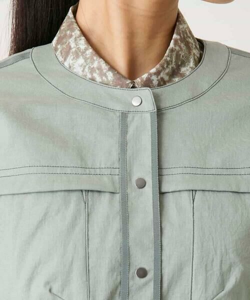 Maison de CINQ / メゾン ドゥ サンク ノーカラージャケット | 【小さいサイズ】リネンライクショートジャケット | 詳細8