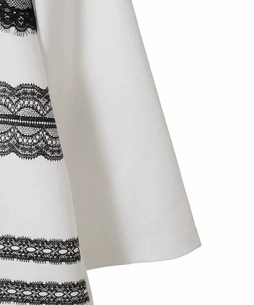 Maison de CINQ / メゾン ドゥ サンク カットソー | 【小さいサイズ】レーステープデザインコットンカットソー | 詳細20