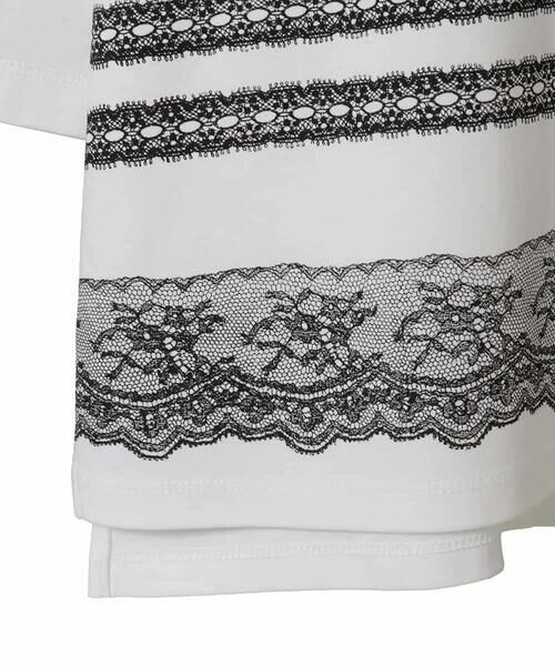 Maison de CINQ / メゾン ドゥ サンク カットソー | 【小さいサイズ】レーステープデザインコットンカットソー | 詳細21