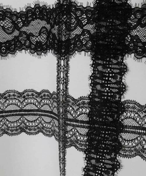 Maison de CINQ / メゾン ドゥ サンク カットソー | 【小さいサイズ】レーステープデザインコットンカットソー | 詳細22