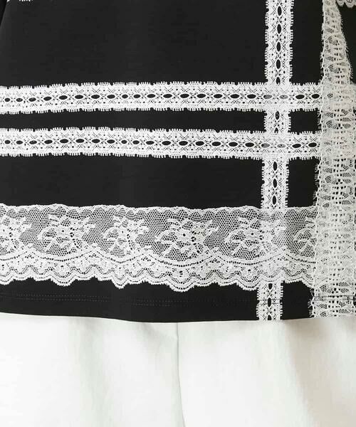 Maison de CINQ / メゾン ドゥ サンク カットソー | 【小さいサイズ】レーステープデザインコットンカットソー | 詳細7