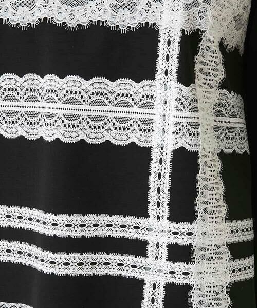 Maison de CINQ / メゾン ドゥ サンク カットソー | 【小さいサイズ】レーステープデザインコットンカットソー | 詳細9