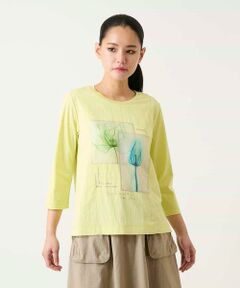 Maison de CINQ / メゾン ドゥ サンク カットソー | 【小さいサイズ】異素材ジョイントコラージュデザインカットソー