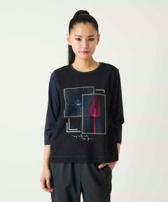 Maison de CINQ / メゾン ドゥ サンク カットソー | 【小さいサイズ】異素材ジョイントコラージュデザインカットソー