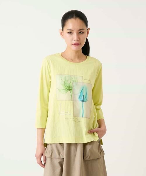 Maison de CINQ / メゾン ドゥ サンク カットソー | 【小さいサイズ】異素材ジョイントコラージュデザインカットソー | 詳細1