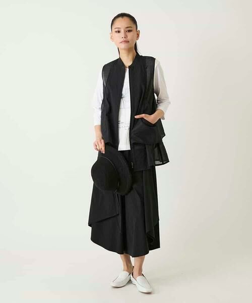 Maison de CINQ / メゾン ドゥ サンク カットソー | 【小さいサイズ】異素材ジョイントコラージュデザインカットソー | 詳細11