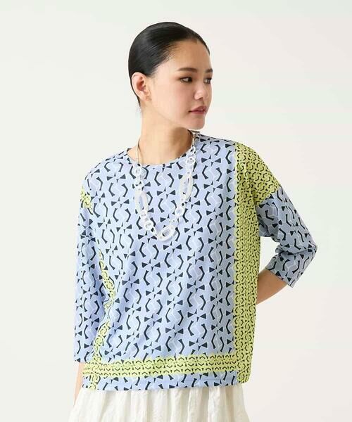 Maison de CINQ / メゾン ドゥ サンク カットソー | 【小さいサイズ】幾何デザインボックスシルエットブラウス | 詳細2