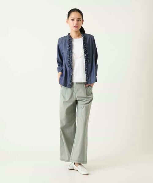 Maison de CINQ / メゾン ドゥ サンク その他パンツ | 【小さいサイズ】リネンライクイージーワイドパンツ | 詳細12