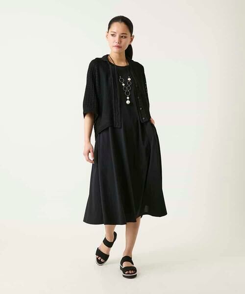 Maison de CINQ / メゾン ドゥ サンク ロング・マキシ丈ワンピース | 【小さいサイズ】切り替えフレアジャージーワンピース | 詳細23