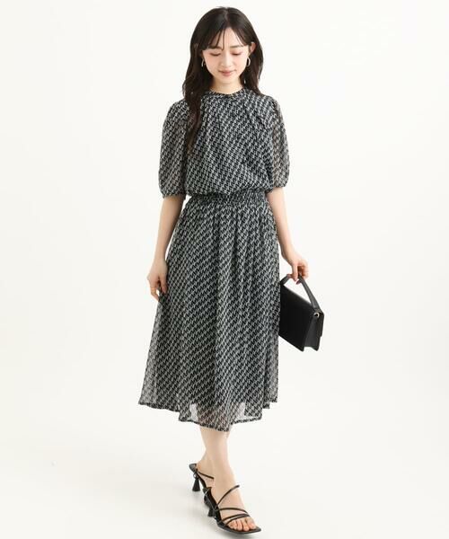 Maison de CINQ / メゾン ドゥ サンク ロング・マキシ丈スカート | 【小さいサイズ】幾何柄シフォンスカート/丈の長さが選べる/洗濯機で洗える/セットアップ対応 | 詳細26