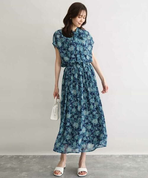 Maison de CINQ / メゾン ドゥ サンク ロング・マキシ丈スカート | 【小さいサイズ】更紗プリント花柄シフォンスカート/丈の長さが選べる/洗濯機で洗える/セットアップ対応 | 詳細3